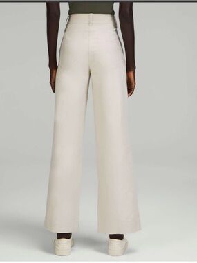 lululemon City Sleek 5 Pocket Wide Leg high rise pant *utilitech Natural Ivory